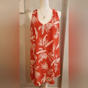 Old Navy Tropical Floral Coral Racerback/Halter Dress